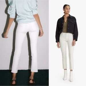 MOTHER Mid Rise Dazzler Ankle in white wash:the fairest of them all, 28